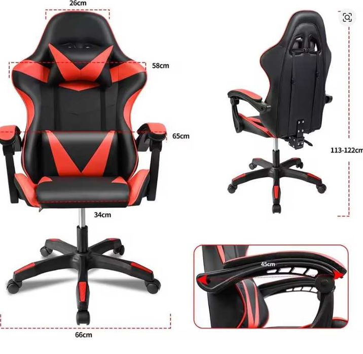 F22- Cadeira Gaming c/ ou s/ apoio de pés Várias cores