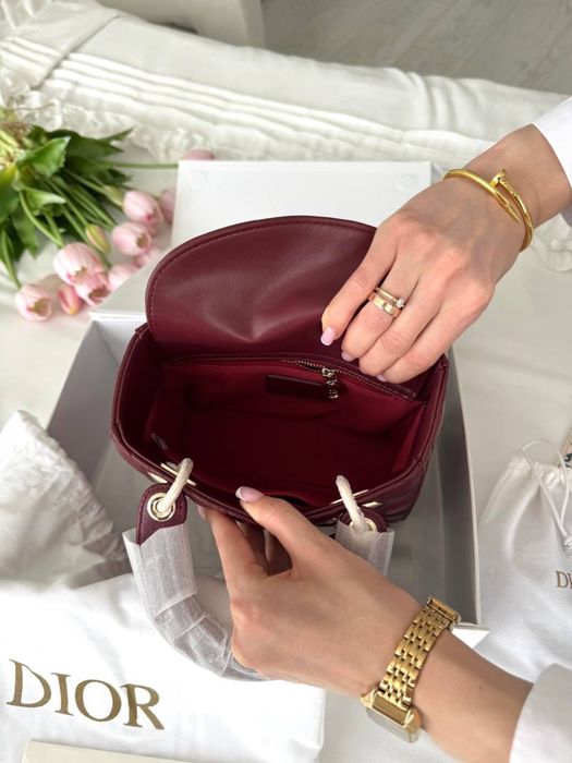 Torebka Dior lady burgundy
