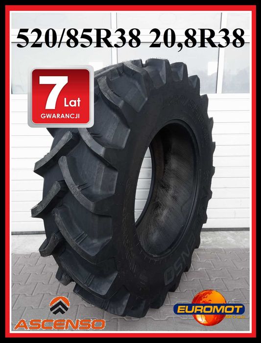 Opona 520/85R38 ASCENSO 7 lat gwarancji 20,8R38 i 580/70R38