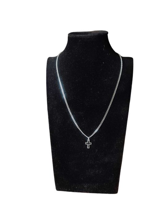 Naszyjnik 50 cm stal szlachetna z krzyżykiem