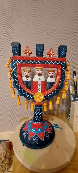 Гуцульский Подсвечник "Трiйця"