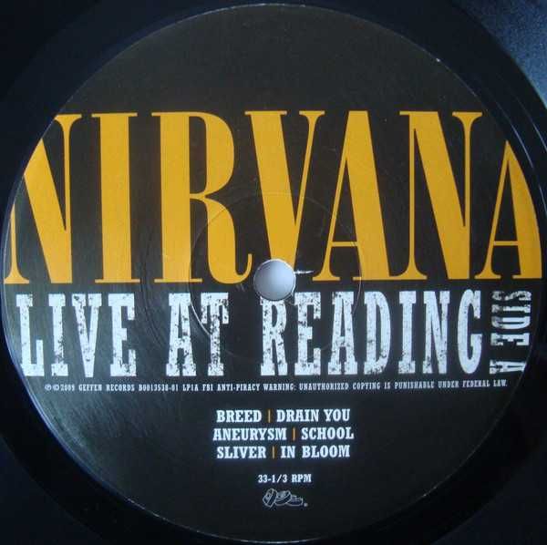 Nirvana	- - - - -	Live At Reading	- - - - -	2 X LP