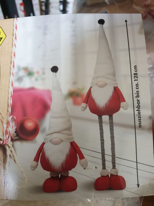 Skrzat Krasnal Duży Gnom Świąteczny Pod Choinkę Ozdoba Dekoracja