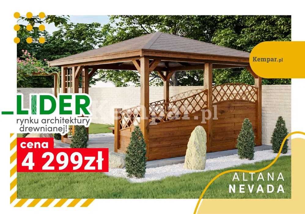 Altana drewniana Altanka ogrodowa Strefa wypoczynku NEVADA