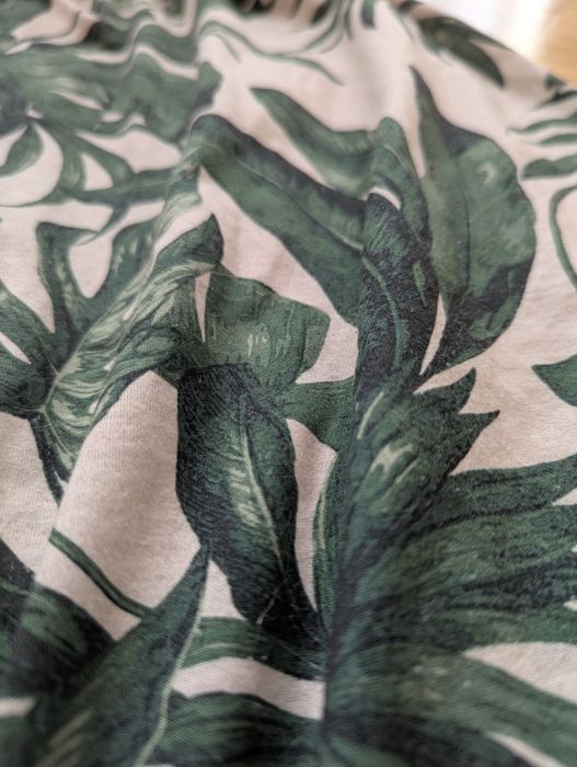 sukienka h&m kwiaty liście letnia oversize
