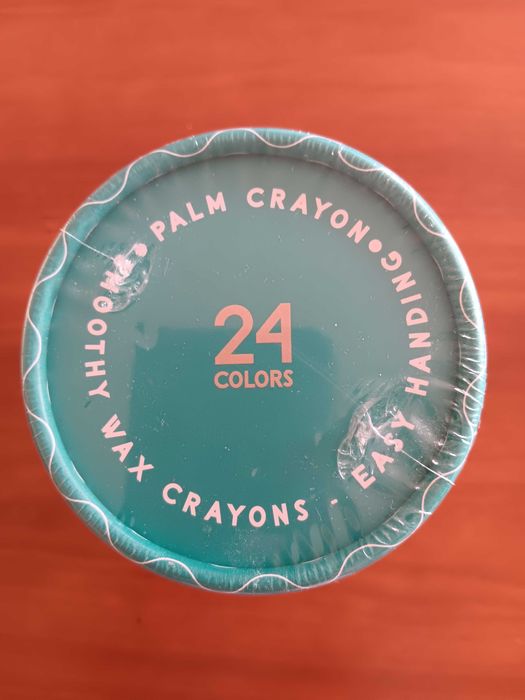 Lápis de cera Palm Crayon,  24 cores