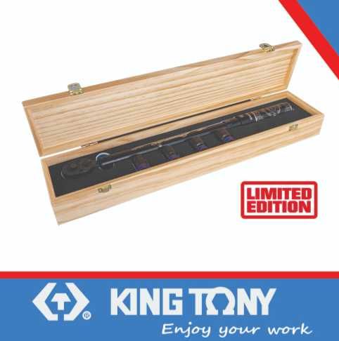 Chave Dinamométrica 1/2" 40-200Nm King Tony c/ Cx Madeira *Edição Limitada* 5 peças JL20