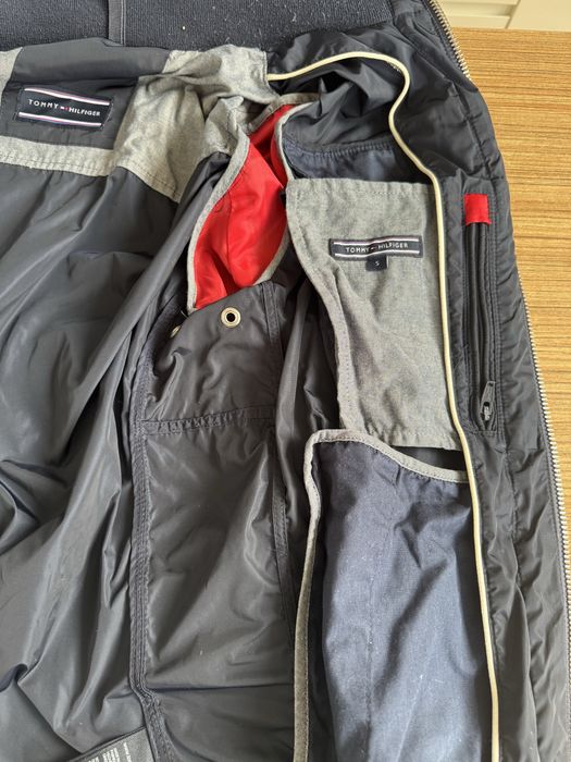 Kurtka męska Tommy Hilfiger z kapturem, granatowa, rozmiar S