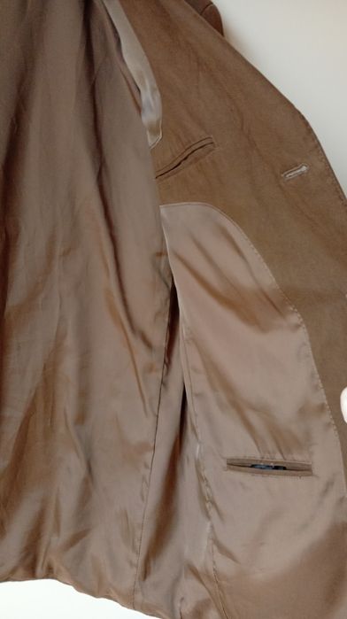Brązowa  zamszowa marynarka oversize , rozmiar XL