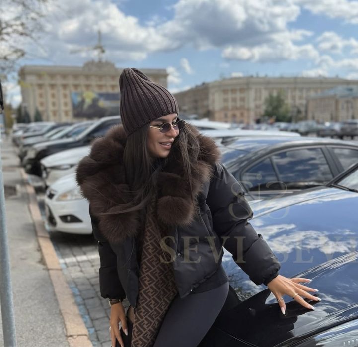 Пуховик с мехом