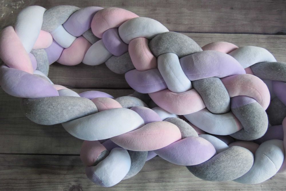 Захисний бортик в ліжечко IngVart Косичка 20х240 см Бортик в кроватку