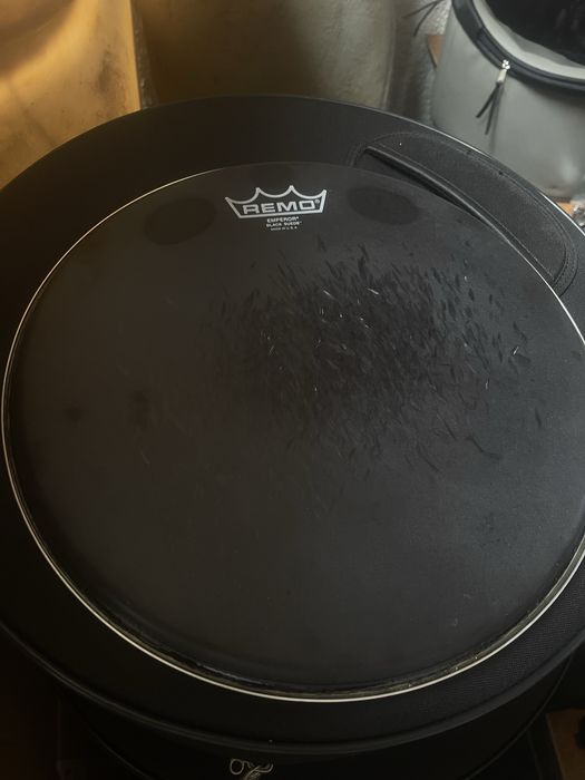 Peles bateria - Remo Emperor Black Suede 12/16