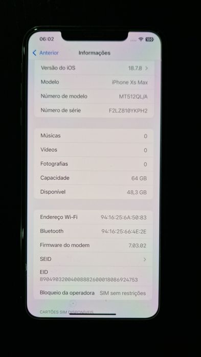 iPhone Xs Max 64GB Branco