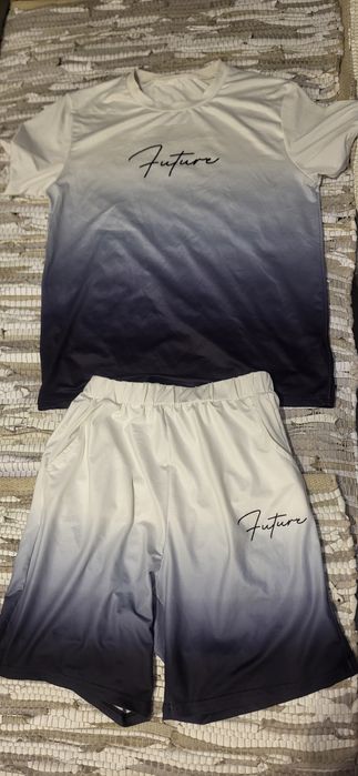 Komplet chłopięcy T-shirt i spodenki 160 cm