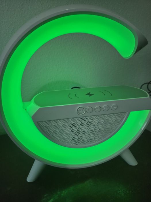 Coluna Bluetooth Led Rgb Led / Carregador Induçao