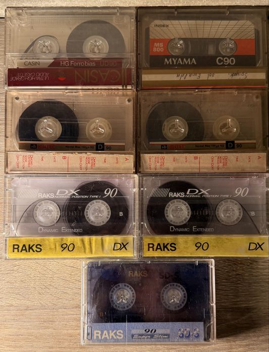 Kaseta magnetofonowa m.in. Raks, Myama 7x90