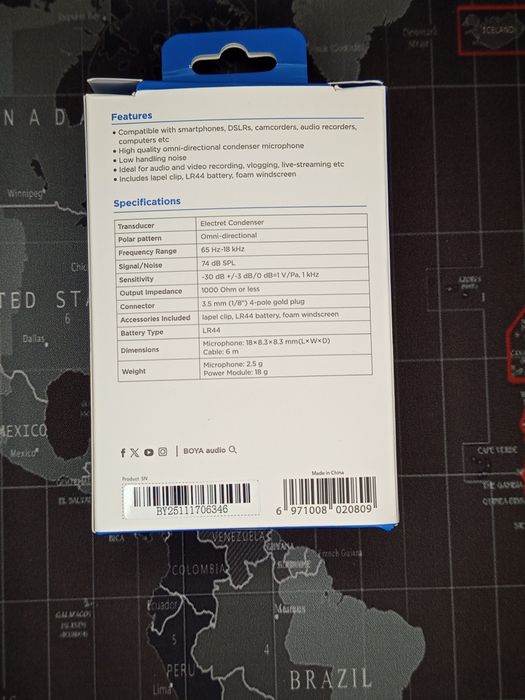 Петличний мікрофон boya by-m1