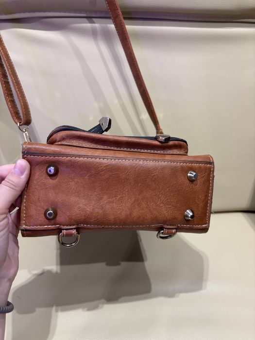 Сумка рюкзачок коричнево-зелена