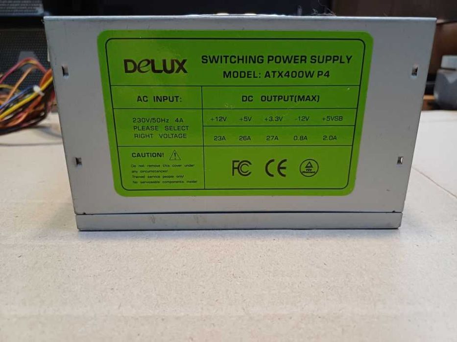 Блок питания Delux ATX400W 400Вт рабочий проверенный