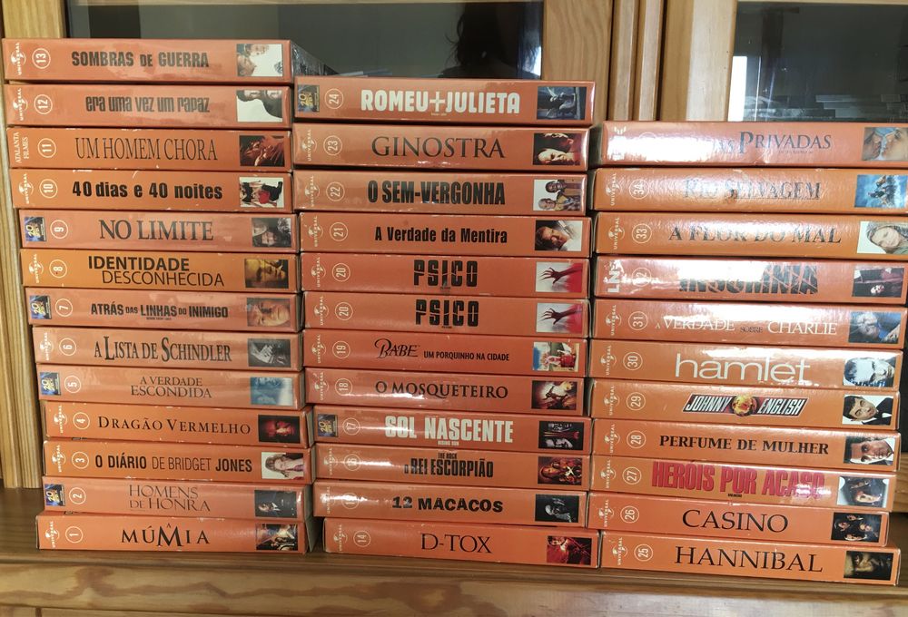 36 filmes VHS Os melhores filmes das nossas vidas. Coleção TV guia. Vendo para desocupar. Sem portes incluídos.