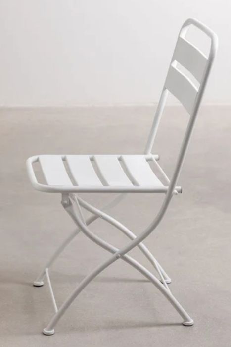 1 Mesa e 2 cadeiras  Branco Dobrável