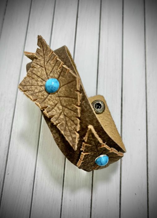Bransoletka Skórzana unisex w stylu boho HANDMADE