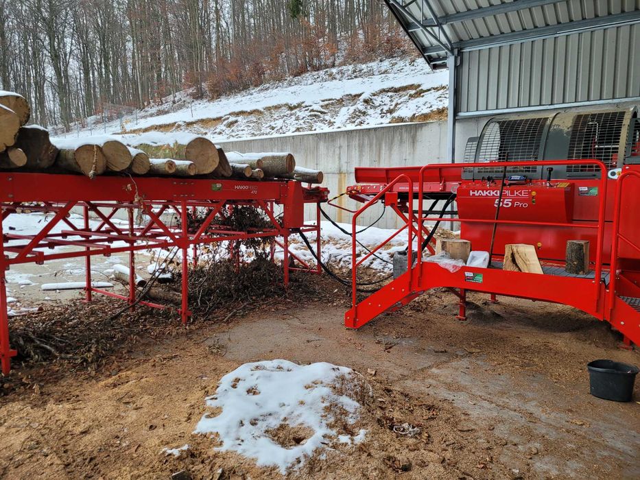 Piło łuparka Hakki Pilke 55 PRO, kombajn do drewna 55cm 40 ton
