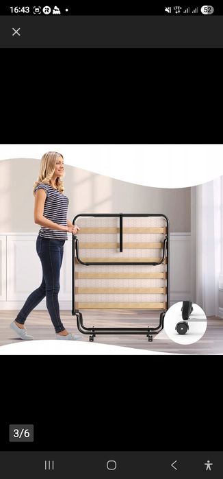 Metalowe łóżko składanne