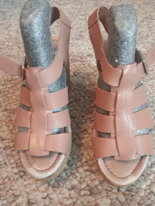 Sandały, beżowe, Ryłko, Lasocki, Kazar