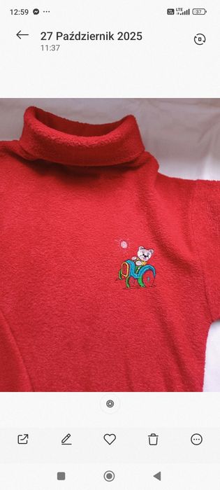 Czerwona lekka bluza