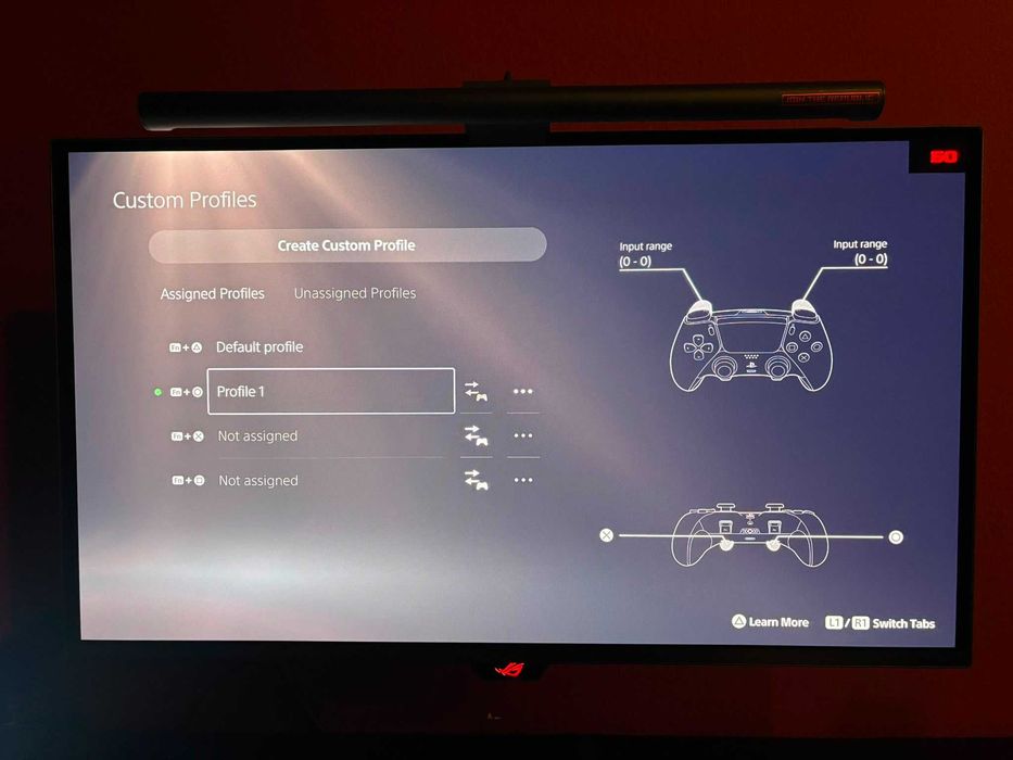 Sony DualSense Edge (Como Novo) + Analógicos TMR GuliKit (Calibrados)