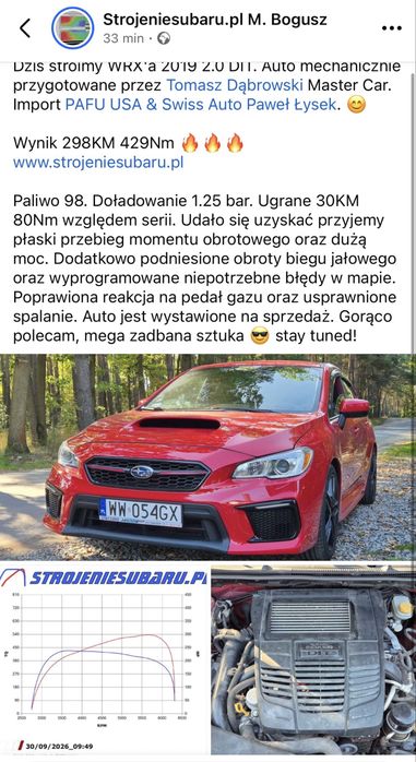 Subaru WRX manual doinwestowane 300kM