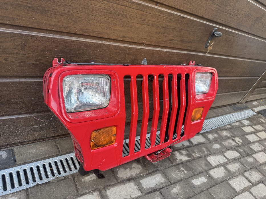 Komplenty grill lampy zestaw jeep wrangler yj oryginał