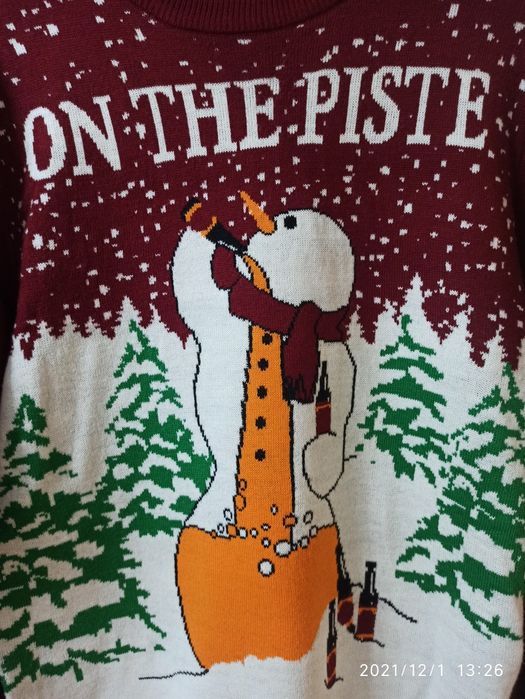 Sweterek zimowy idealny na wyjazd na narty na stok r. S JAK NOWY