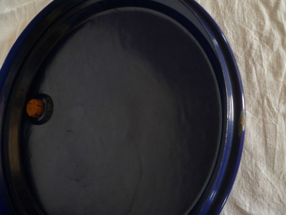 Panela esmalte azul 36cm Ø  31cm alto WESTFALIA R. F. Alemanha anos 70