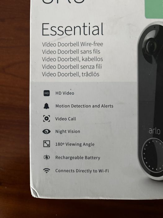 Arlo Essential Campainha sem Fios SELADAS
