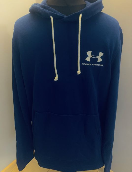 Under Armour bluza uniseks niebieska M/L z kapturem bawełna dresowa