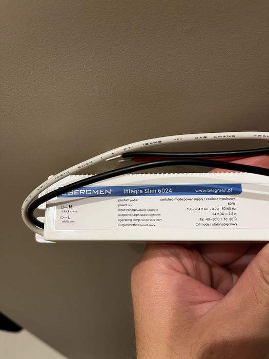 Zasilacz do ledów bergmen integra slim 6024 24v