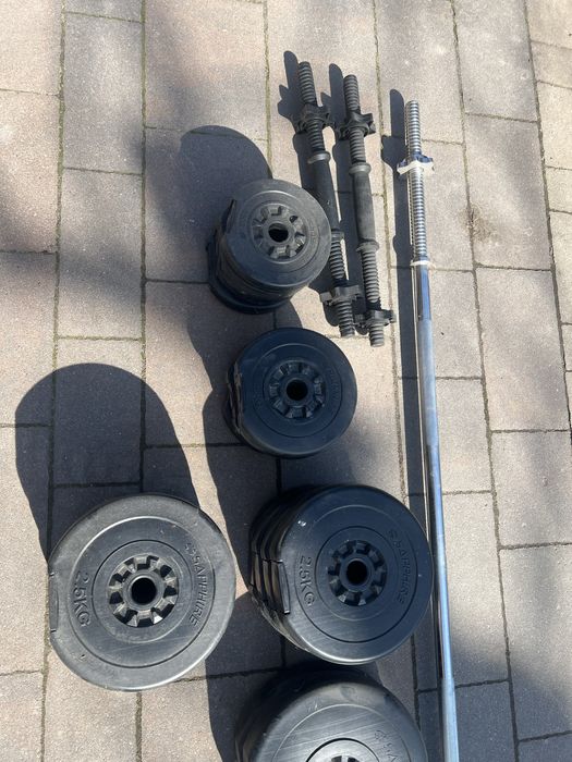 Domowa siłownia obciążenie i sztanga