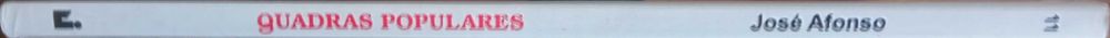José Afonso	- - -		Quadras Populares	- - - - -	Livro