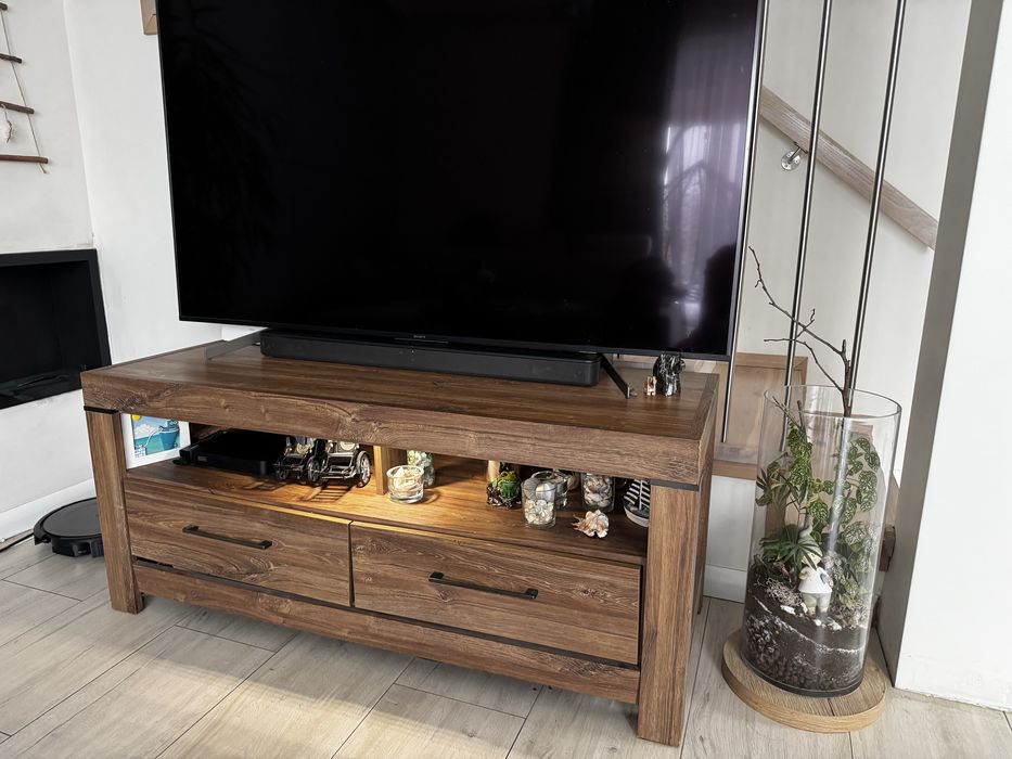 Zestaw mebli Black Red White kolekcja Gent stół krzesła witryna, RTV