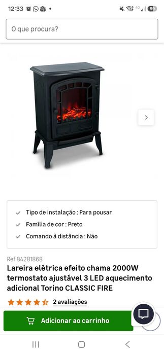 Lareira elétrica