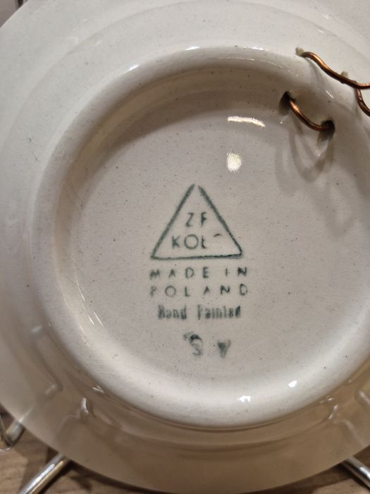 Talerz fajansowy głębszy Koło PRL