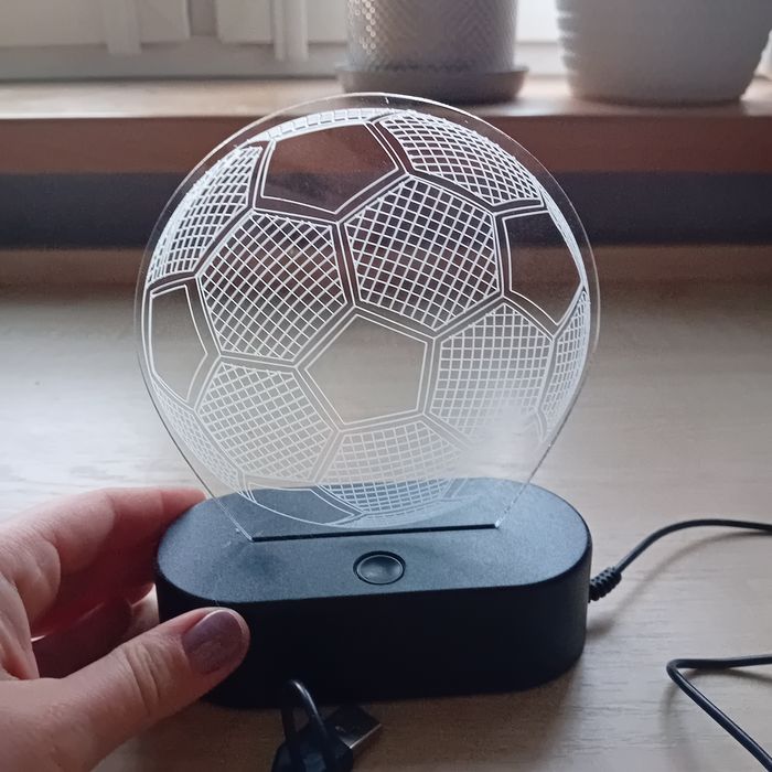 Lampka led 3D piłka nożna nowa
