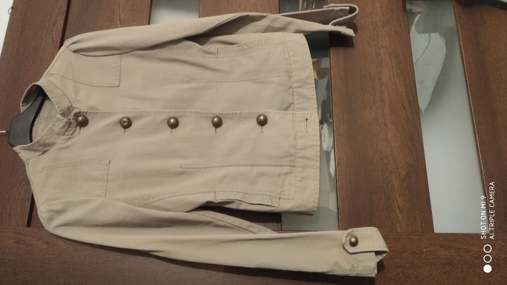 Kurteczka na stójce- khaki, oliwka