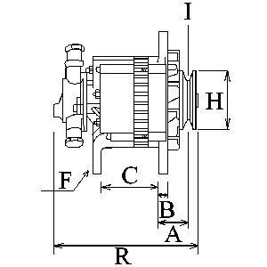 Alternador da Toyota Hilux e Hiace Land Cruiser 1989 a 2001