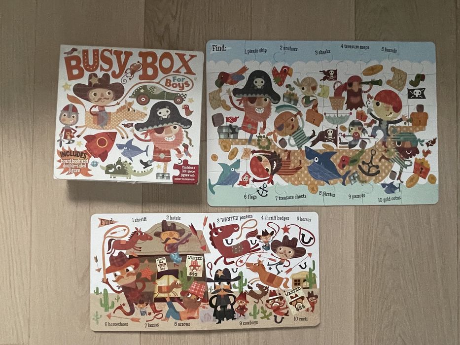 Puzzle plus ksiazka do nauki angielskiego