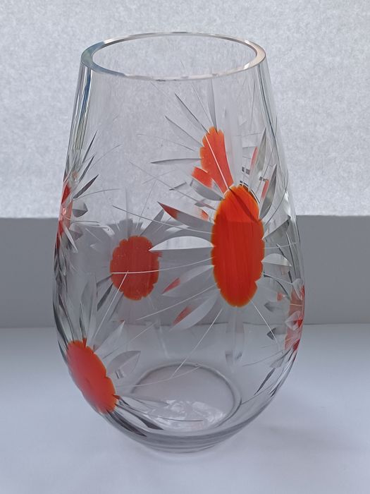 Винтажная ваза , стекло.