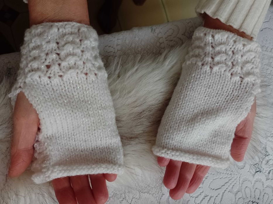 Handmade/Ekskluzywne rękawiczki, mitenki z Madrytu