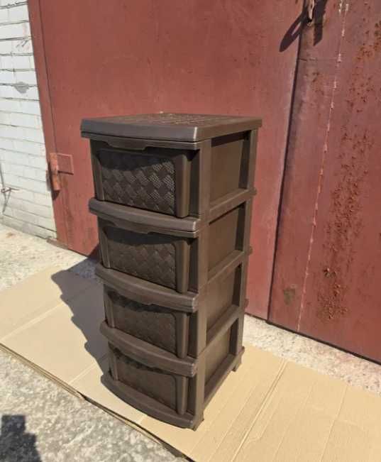 Пластиковий комод тумбочка шафа тумба стелаж шухляди полиця для взуття